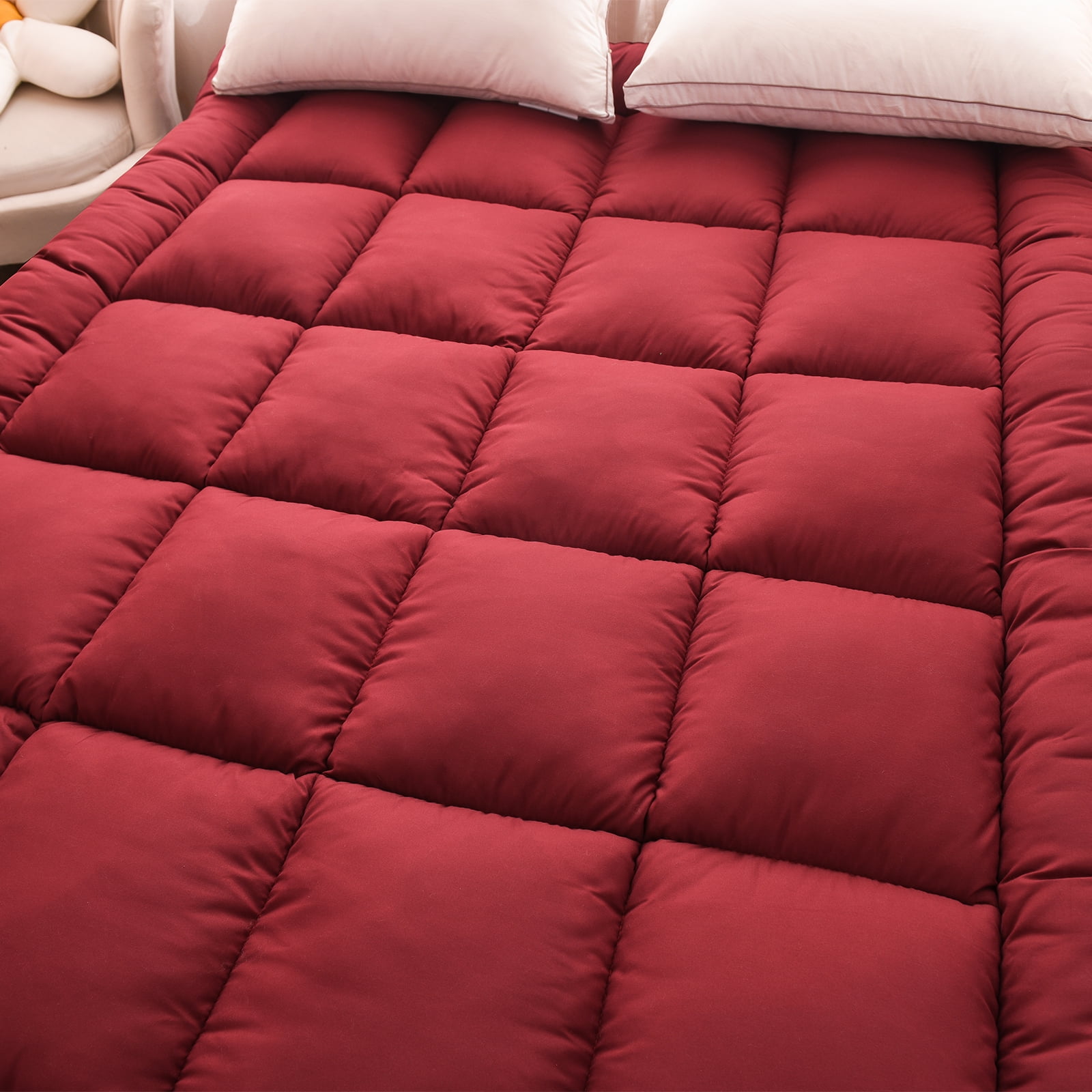 Lovote Extra Thick Queen Mattress Topper Pillow Top Mattress Pad Cover