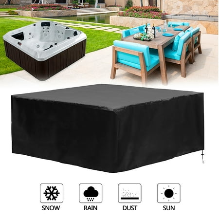 Lovote Heavy Duty Waterproof Hot Tub Spa Cover Cap Water Resistant Protective Cover 3 Sizes