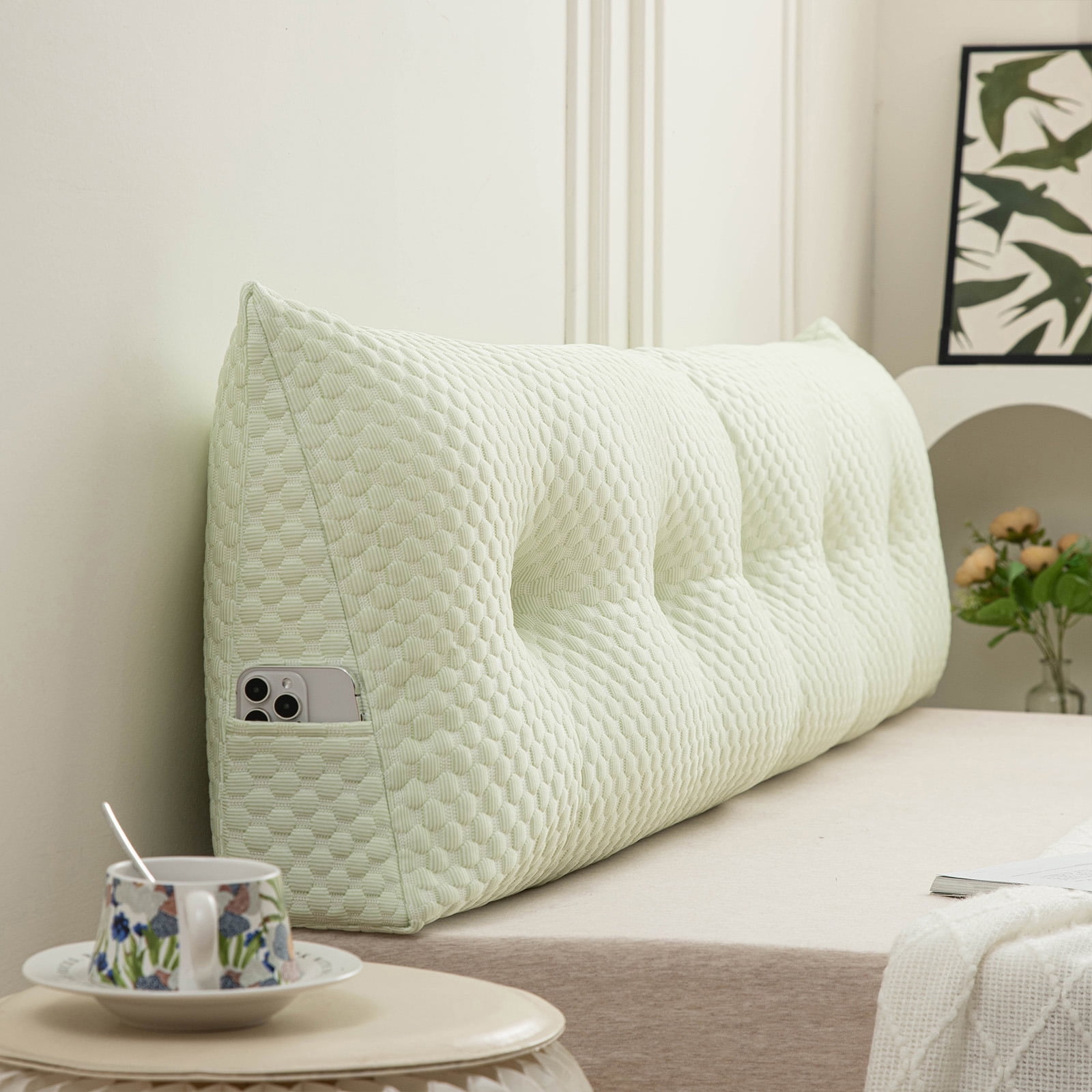 Lovote Comfort Wedge Headboard Pillow - Plush Supportive Backrest for Reading & Relaxing