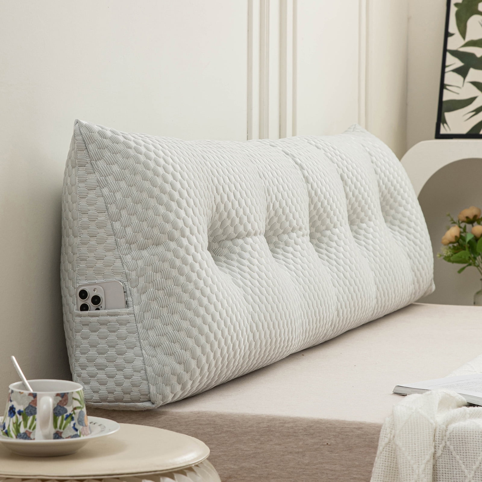 Lovote Comfort Wedge Headboard Pillow - Plush Supportive Backrest for Reading & Relaxing