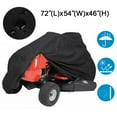 thumbnail image 1 of Lovote Waterproof Riding Lawn Mower Tractor Cover Fits Decks up to 72" Heavy Duty Protector with Storage Bag Black, 1 of 8