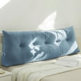 thumbnail image 1 of Lovote Wedge Headboard Reading Pillow 59" x 15.7" x 4.7" Triangular Bolster Backrest Support Cushion for Bed, Sofa, Daybed, Blue, 1 of 6