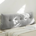 thumbnail image 1 of Lovote Wedge Headboard Reading Pillow 59" x 15.7" x 4.7" Triangular Bolster Backrest Support Cushion for Bed, Sofa, Daybed, Dark Gray, 1 of 6