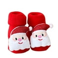 thumbnail image 1 of Zwiiyzr 0-3T Baby Christmas Floor Ankle Non Slip Socks for Boy Girl Babies Infant Cotton Fuzzy Sock Gifts Red, 1 of 3