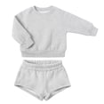 thumbnail image 1 of Lovskoo 1-14Y Winter Kids Teens Boys Girls Sweatshirt Long Sleeve Pullover Tops And Pockets Shorts Two-Piece Casual Sports Set Gray, 1 of 6