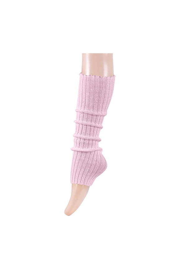 16 Or 24 32 Inch Cable-Knit Footless Socks Knit Warm Long Leg Warmers for Women Pink 40CM