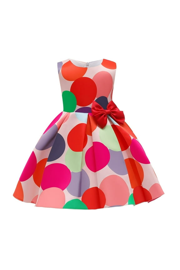 2-10Y Flower Girls Evening Tutu Dresses Elegant First Communion Dress Satin A-Line Bridesmaid Princess Dress for Wedding Party Red