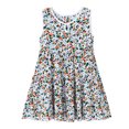 thumbnail image 1 of Lovskoo 2-6T Toddler Baby Girls Floral Boho Dress Summer Ruffle Hem Round Neck Sleeveless Casual Kids Beach Sundress Black, 1 of 9