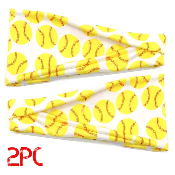 Lovskoo 2024 2PCS Women's Outdoor Sports Hairbands Hair Accessories Bicycle Bandanas Baseball Headband Softball Head Wrap for Women Beige