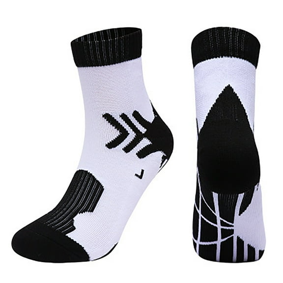 Lovskoo 2024 Ankle Athletic Socks Men Women Trendy Socks Running Cotton Moisture Wicking Breathable Badminton Walking Crew Socks Black-B