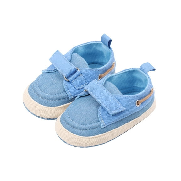 Zwiiyzr 2024 Baby Boys Girls Summer Sandals Round Toe Pull On Soft Rubber Sole Outdoor Shoes for Newborn Infant First Walkers 3-11 Months Blue