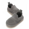 thumbnail image 1 of Zwiiyzr 2024 Baby Girls Sandals Infant Toddler Shoes Round Toe Pull On Spring Summer Comfortable Breathable Mesh Flat Soft Soled Sandals 6-12 Months Gray, 1 of 5