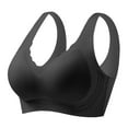 thumbnail image 1 of Lovskoo Womens Bras Summer Comfortable Thin Backless Seamless Wireless Ice Silk Plus Size Underwear Daily Wear Black, 1 of 6