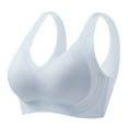 thumbnail image 1 of Lovskoo Womens Bras Summer Comfortable Thin Backless Seamless Wireless Ice Silk Plus Size Underwear Daily Wear Gray, 1 of 3