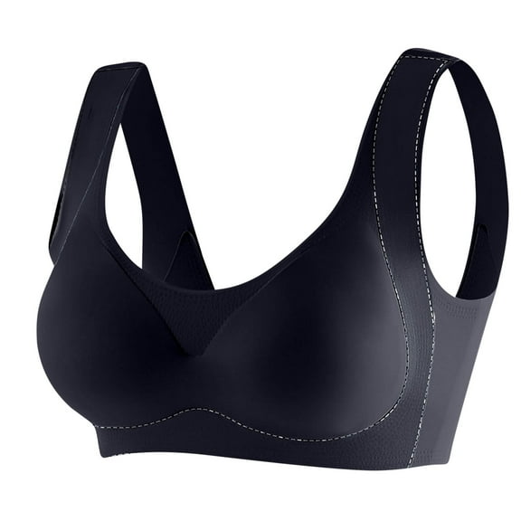 Lovskoo Women Wirefree Bras For Women Full Coverage No Underwire Everyday Bras Comfortable Wireless Padded Bras Black
