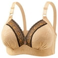 thumbnail image 1 of Lovskoo 2024 Bras for Women Embroidered Comfortable Breathable Wirefree Bra Underwear Yellow, 1 of 3