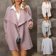 thumbnail image 1 of Lovskoo 2024 Cardigan Sweaters for Women Open Front Lapel Collar Loose Long Sleeve Cardigan Gray, 1 of 9