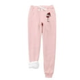 thumbnail image 1 of Lovskoo 2024 Christmas Sweatpants for Women High Waisted Fleece Lined Wine Glass Print Leggings Thick Warm Workout Active Joggers Pants Elastic Drawstring Lounge Bottoms with Pockets Pink, 1 of 8