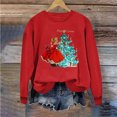 thumbnail image 1 of Lovskoo Novelty Christmas Sweatshirt for Women Casual Printed Long Sleeve Pullover Tops Blouse Sweatshirt Red, 1 of 5