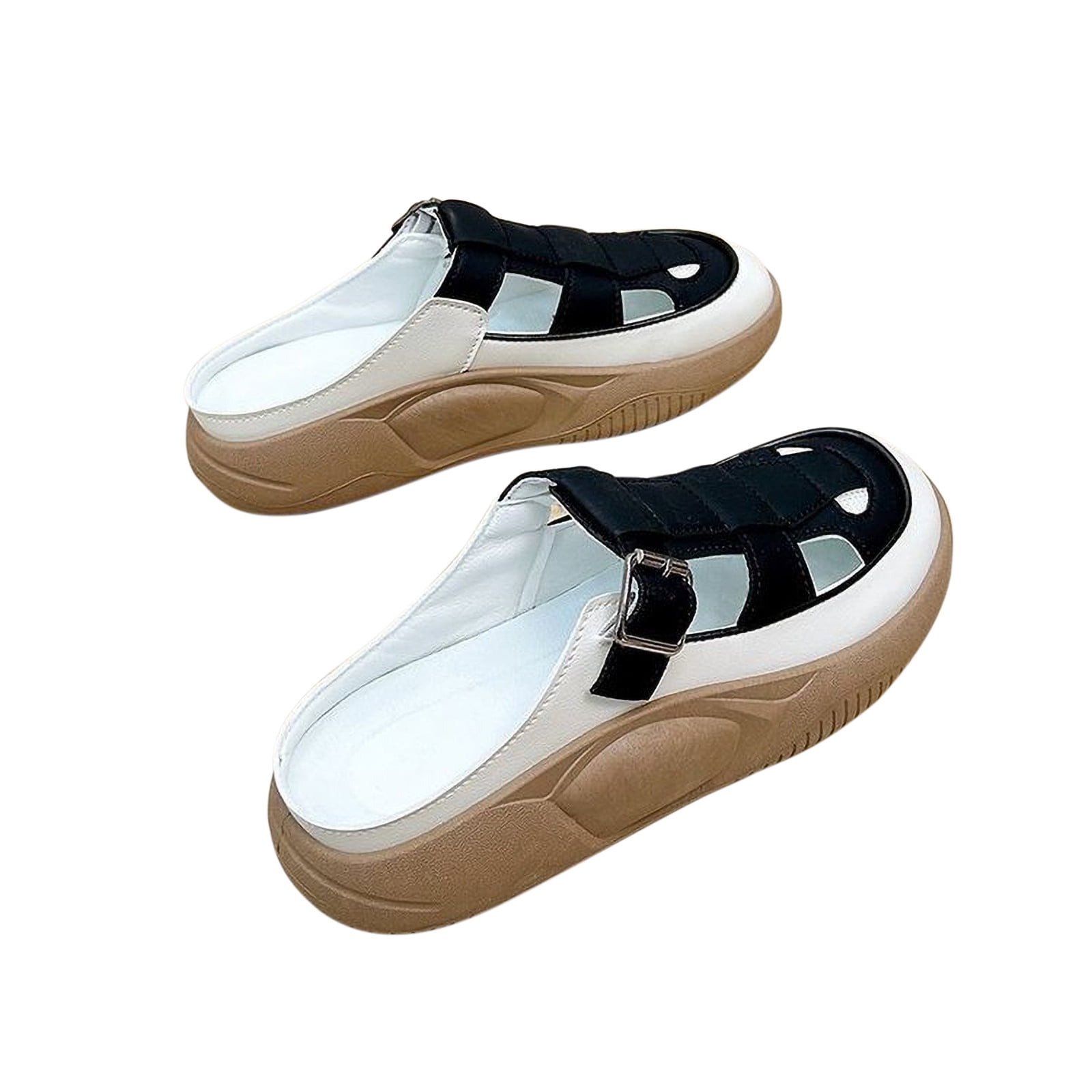 Lovskoo 2024 Clogs for Women Comfortable Summer Mules with Cushion Footbed  Close Toe Hallow Out Slip On Shoes Walking Sandals Black 