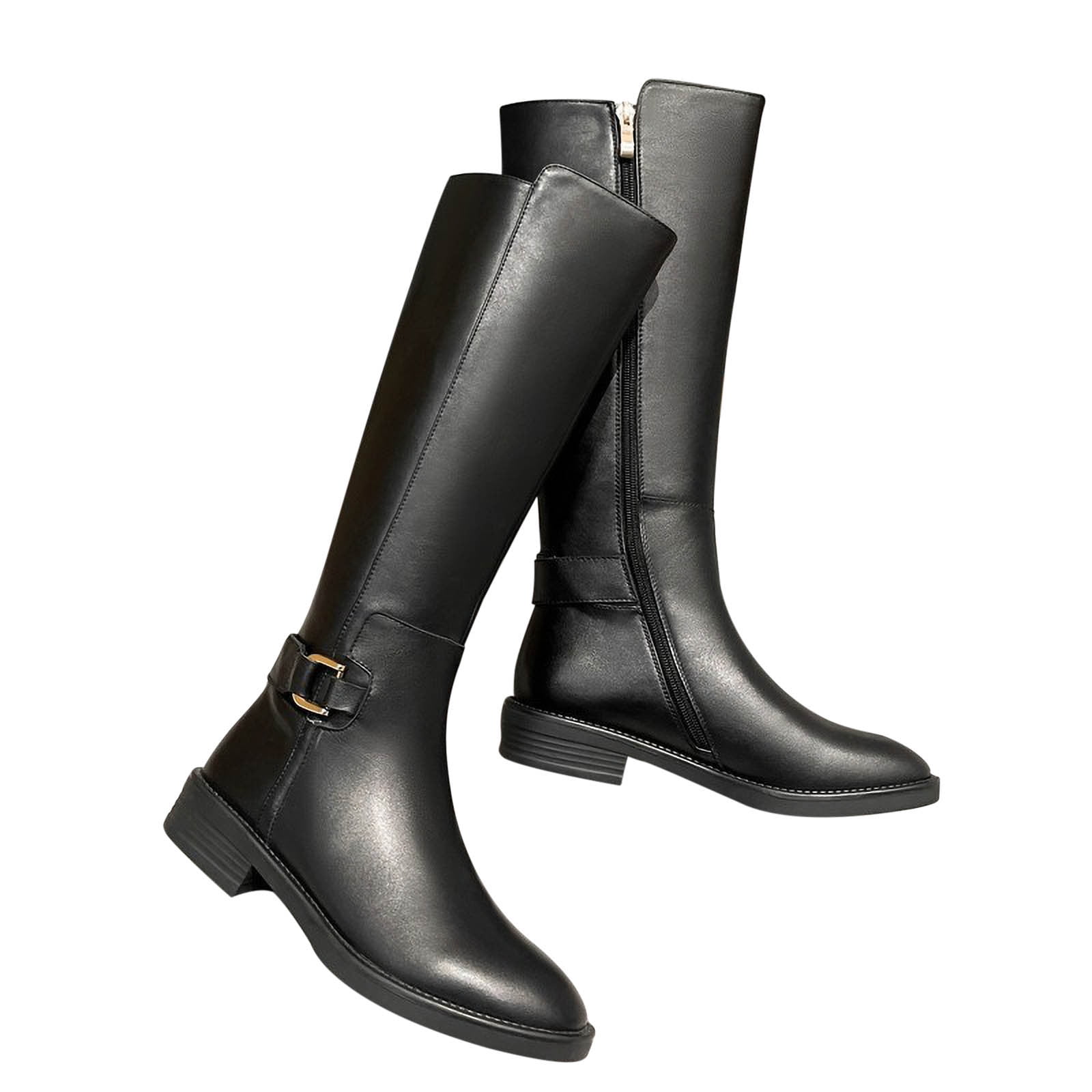 Lovskoo 2024 Cowboy Boots for Women Wide Calf Leather Chunky  display picture 2