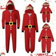 thumbnail image 1 of Zwiiyzr Family Christmas Pajamas Matching Sets Onesie Trendy Lattice Print Plush Long Sleeved Jumpsuit Family Parent Red, 1 of 5