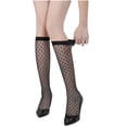 thumbnail image 1 of Lovskoo 2024 Fishnet Thigh High Stockings for Women Girls Knee Highs Sheer Socks Black-J, 1 of 3