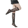 thumbnail image 1 of Lovskoo 2024 Fishnet Thigh High Stockings for Women Girls Knee Highs Sheer Socks Black-K, 1 of 3