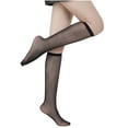 thumbnail image 1 of Lovskoo Fishnet Thigh High Stockings for Women Girls Knee Highs Sheer Socks Black-U, 1 of 3