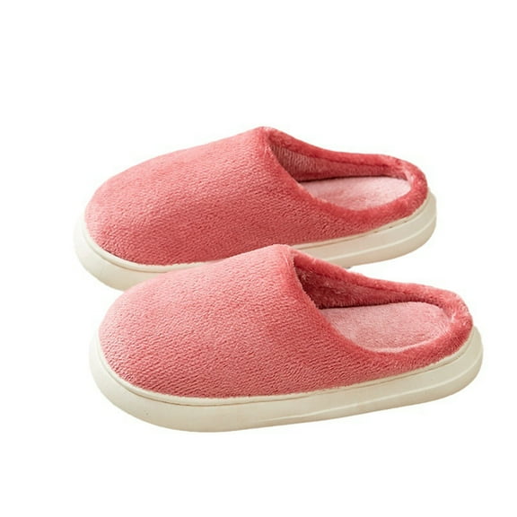 Lovskoo 2024 Fuzzy Slippers for Women Cozy Curly Flat Slide Slippers Comfy Soft Non-Slip Thick Warm House Shoes Indoor and Outdoor, Warm Gift Red
