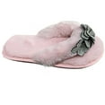 thumbnail image 1 of Lovskoo 2024 Fuzzy Slippers for Women Open Toe Warm Cute Plush Soft Soled Cotton Shoes House Slippers for Women Indoor Pink, 1 of 9