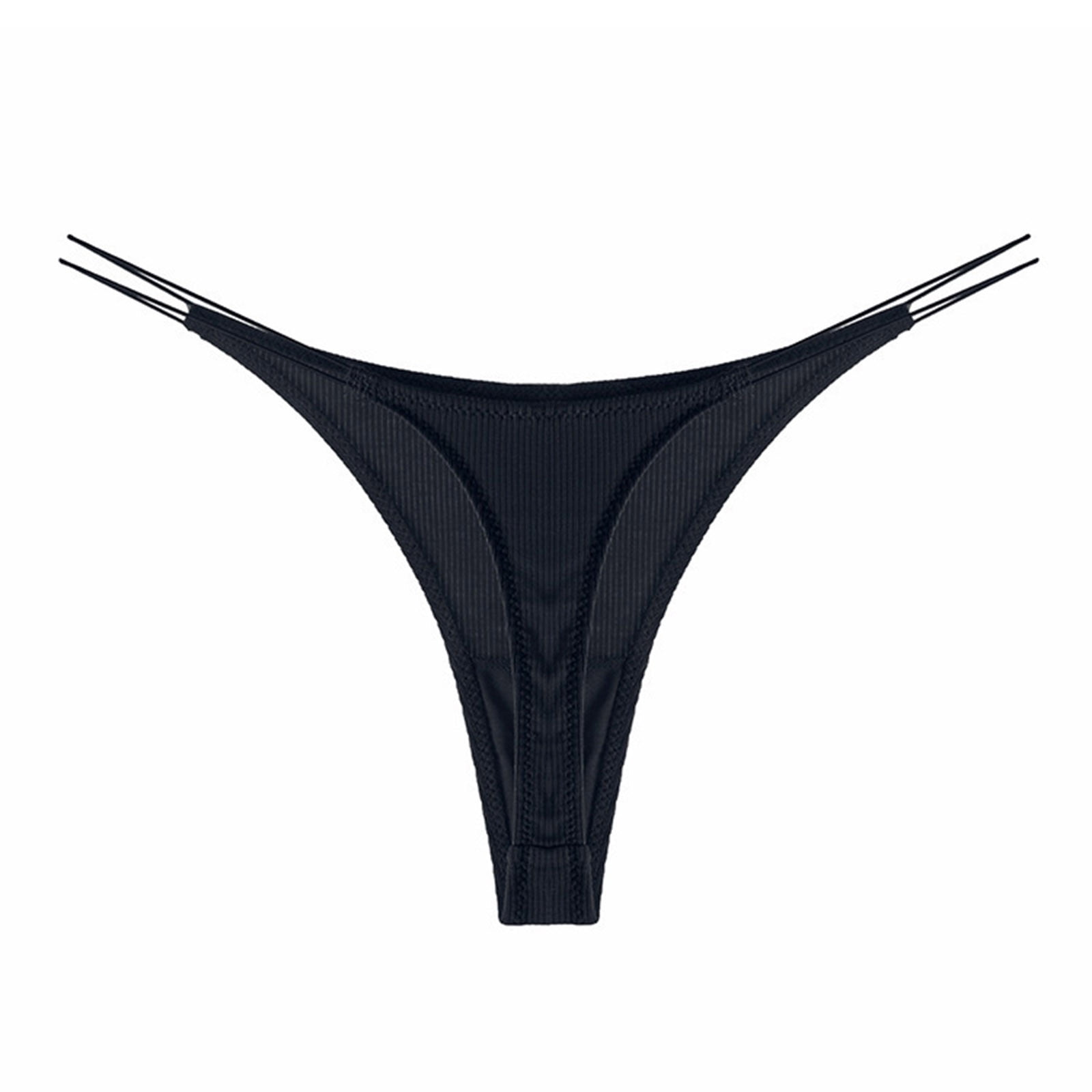 Lovskoo 2024 G-String Thongs Panties Stretch for Women Underwear Lingerie  Panties Ladies Hollow Out Underwear Black