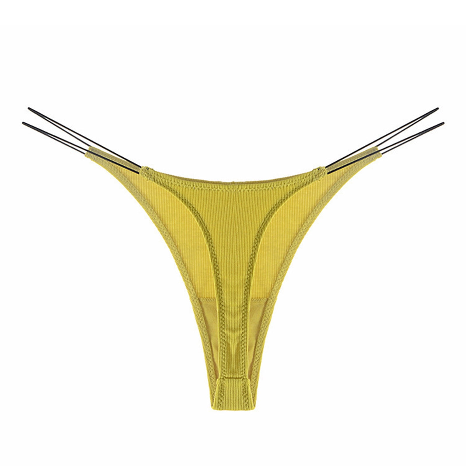 Lovskoo 2024 G-String Thongs Panties Stretch for Women Underwear Lingerie Panties  Ladies Hollow Out Underwear Black 