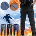 thumbnail image 1 of Lovskoo 2024 Hiking Pants Winter Outdoor Pants for Men and Women Water Proofing Plush Thickened Hiking Ski Pants Black, 1 of 8