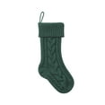 thumbnail image 1 of Lovskoo 2024 Indoor Christmas Decorations Stockings Low Cut Christmas Splicing Stocking Wool Pendant Christmas Gift Bag Socks Trendy Casual Combed Cotton Socks Green-C, 1 of 4