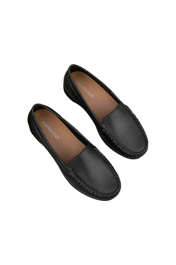 2024 Loafers for Women Casual Moccasins Comfortable Loafers Slip on Flat Shoes Black
