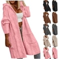 thumbnail image 1 of Lovskoo 2024 Long Cardigans for Women Trendy Long Sleeve Casual Knitwear Fall and Winter Long Dough Twists Sweater Button Cardigan Coat Khaki, 1 of 8