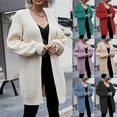 thumbnail image 1 of Lovskoo 2024 Long Cardigans for Women Trendy Long Sleeve Knitted Long Pattern Cardigan Sweater Coat Green, 1 of 8