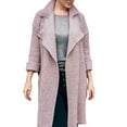 thumbnail image 1 of Lovskoo 2024 Long Cardigans for Women Trendy Solid Color Long Sleeve Lapel Knit Sweater Cardigan Coat Pink, 1 of 8