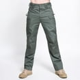 thumbnail image 1 of Gpaecead 2024 Men's Cargo Jeans Camouflage Pants Solid Color Multi-Pocket Washed Outdoor Casual Combat Work Pants Trousers Olive Green, 1 of 7