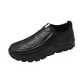 thumbnail image 1 of Lovskoo 2024 Men's Leather Shoes Outdoor Shoes Of The Season One Foot On Sports Shoes Middle-Aged Elderly Covers Black, 1 of 4