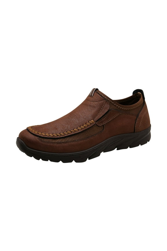 2024 Men's Leather Shoes Outdoor Shoes Of The Season One Foot On Sports Shoes Middle-Aged Elderly Covers Coffee