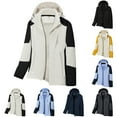 thumbnail image 1 of Lovskoo 2024 Men's Rain Jacket Hooded Sport Casual Waterproof Windbreaker Patchwork Zipper with Pockets Detachable Cap Long Sleeve Outdoor Outerwear Jacket Navy, 1 of 4