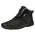 thumbnail image 1 of Lovskoo 2024 Men's Snow Boots Large Size Plus Cashmere Cotton Warm Snow Boots Lazy Feet High Top Lace-Up Plus Cotton Shoes Black, 1 of 8