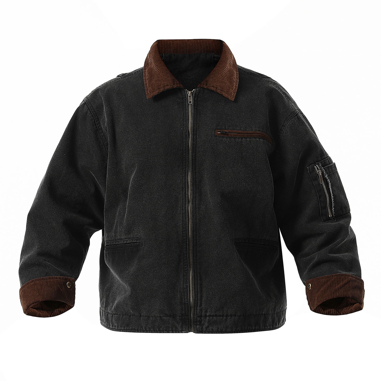 Lovskoo 2024 Men's Thicken Warm Winter Coat Fleece Waxed Jackets Long ...