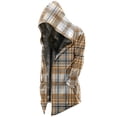 thumbnail image 1 of Lovskoo 2024 Men's Thicken Warm Winter Coat Sherpa Fleece Jackets Zipper Casual Print Long Sleeve with Pocket Hooded Jacket Khaki, 1 of 6