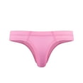 thumbnail image 1 of Lovskoo 2024 Mens G String Thong Underwear Casual Fashion Low Waist Solid Buttock Lift Mesh Breathable Briefs Pink L, 1 of 5