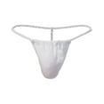 thumbnail image 1 of Lovskoo 2024 Mens G String Thong Underwear Color Briefs Fashion Low-Waist Hoop Panties Buttock Covering Briefs White 2XL, 1 of 5