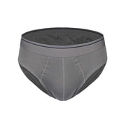Lovskoo Mens G String Thong Underwear Cotton Knitting Mid Waist Briefs Gray L
