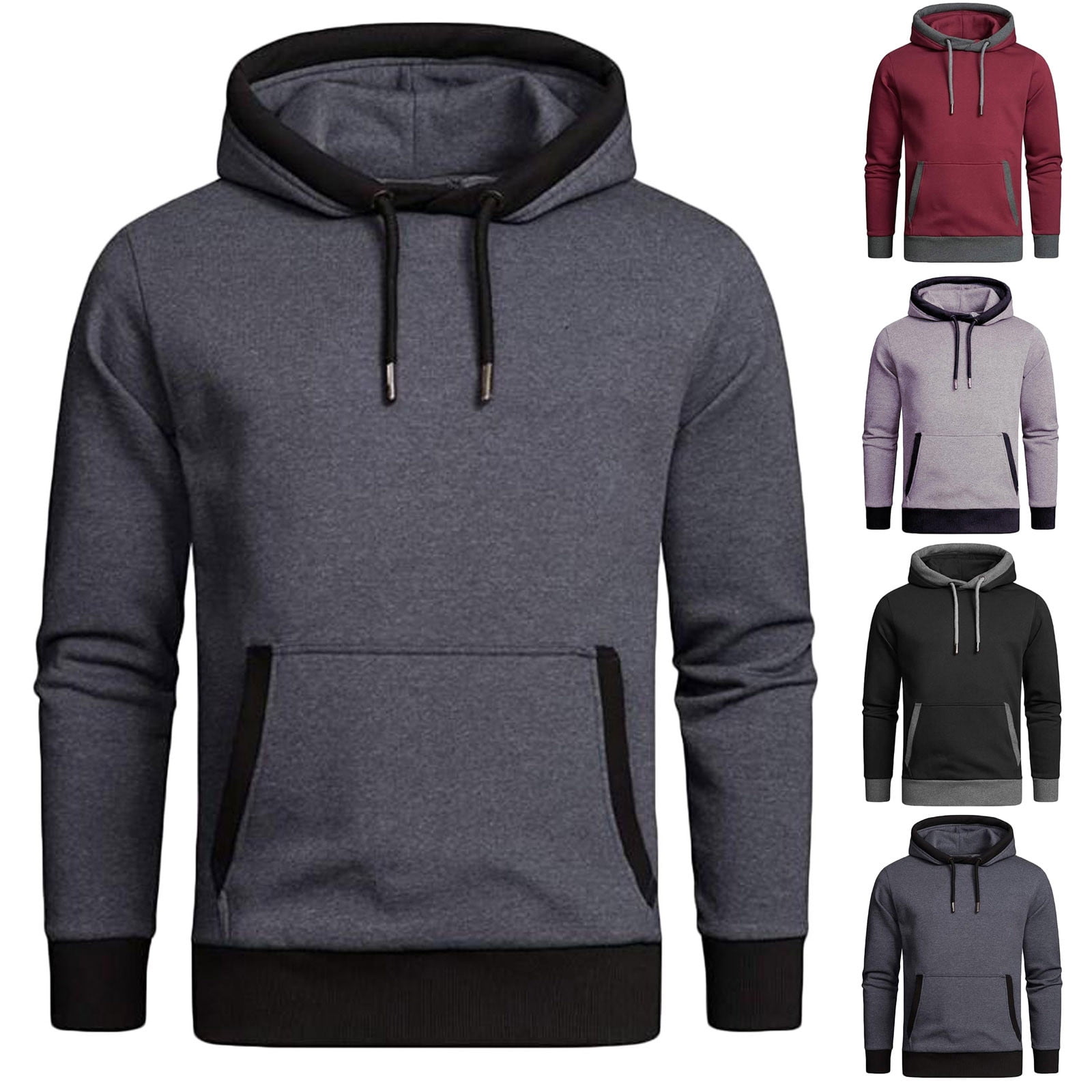 2022 Men Casual Sweaters Jacket Slim Long Thick Warm Hooded Sweater Coat
